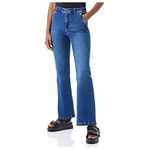 s.Oliver jeans, beverly flared leg, blu denim, 34w x 34l donna