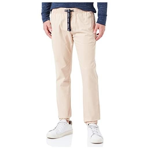 Tommy Jeans tjm scanton soft twill jog dm0dm14471 pantaloni in tessuto, blu (twilight navy), m uomo