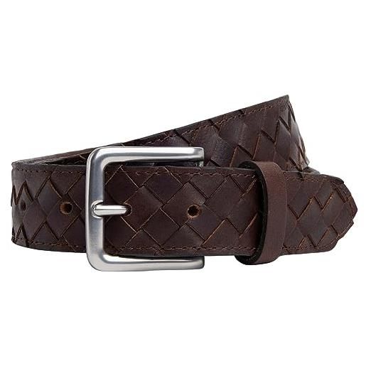 Hackett London flat weave belt cintura, brown (brown), 38 uomo
