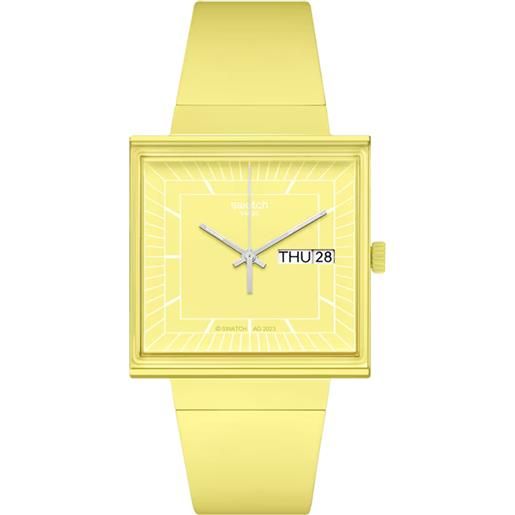 Swatch / bioceramic - what if?/ orologio unisex / quadrante giallo / cassa plastica / cinturino plastica