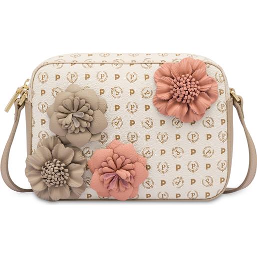 POLLINI camera bag piccola heritage flowers - avorio