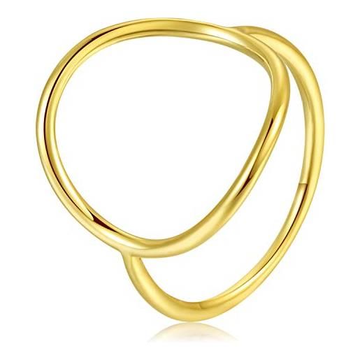 Lemon grass anello a cerchio aperto in argento sterling con vermeil in oro misura 4-9, oro, argento, sterlina, argento sterlina, oro giallo