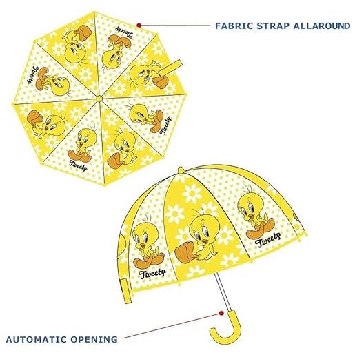 Suncity ombrello automatico trasparente di piolin tweety looney tunes, colorato, único, casual