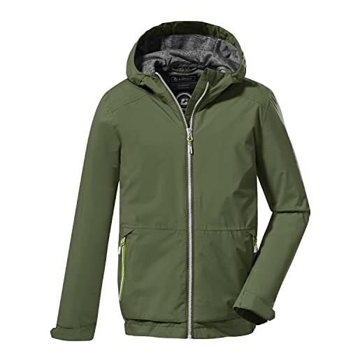 Killtec boy's giacca funzionale/giacca outdoor con cappuccio kos 74 bys jckt, nature green, 116, 37975-000