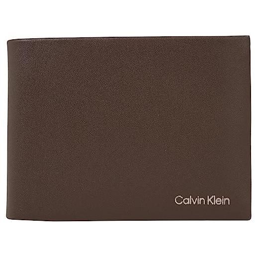 Calvin Klein portafoglio uomo concise trifold piccolo, marrone (java), taglia unica