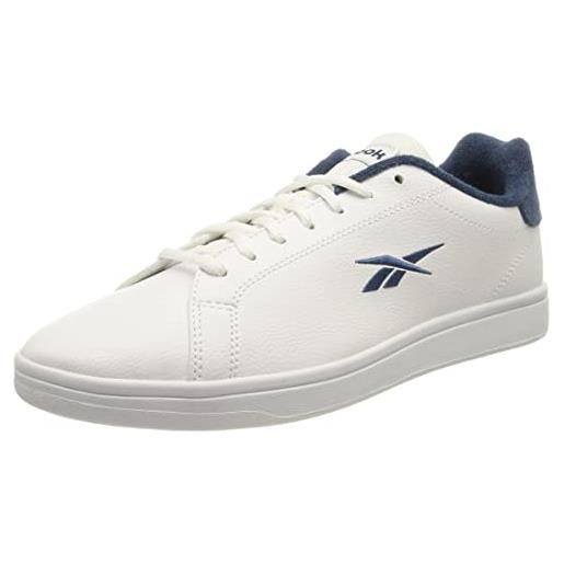 Reebok royal complete sport, sneaker unisex-adulto, ftwr white/batik blue/ftwr white, 45.5 eu