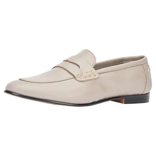 Tommy Hilfiger essential leather loafer fw0fw07769, altre scarpe donna, grigio (smooth taupe), 38 eu