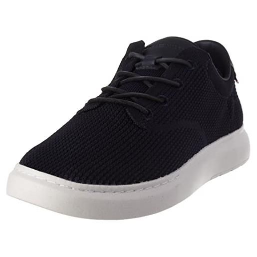 Tommy Hilfiger sneakers hybrid uomo knit hybrid shoe scarpe, nero (black), 41 eu