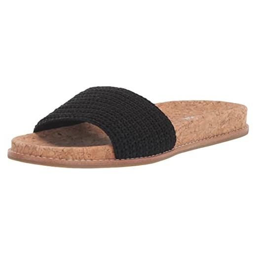 The sak, mendocino slide all'uncinetto, sandali senza lacci, scarpe estive aperte donna, nero, 39 eu