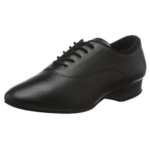 Diamant uomo scarpe da ballo 134-022-034, standard & latino, nero black grey gum, 47 1/3 eu