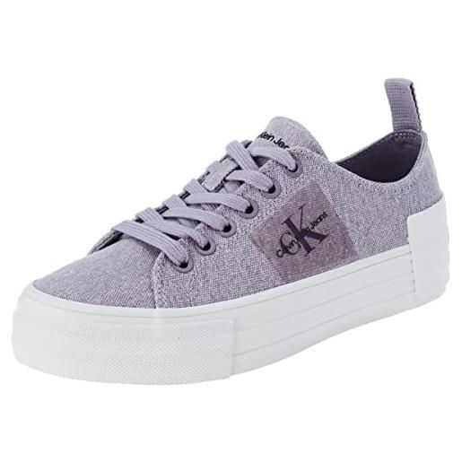 Calvin Klein Jeans sneakers vulcanizzate donna scarpe, viola (lavender aura), 36 eu