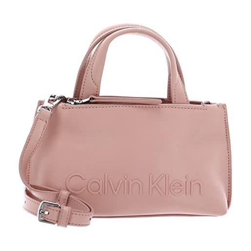 Calvin Klein ck set mini tote k60k610167, borsa a tracolla donna, marrone (café au lait), os