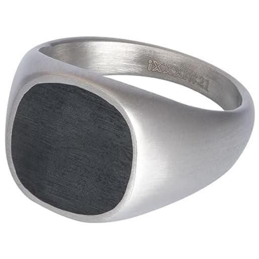iXXXi uomo anello con sigillo rover argento matto | dimensione 21, acciaio inossidabile, nessuna pietra preziosa
