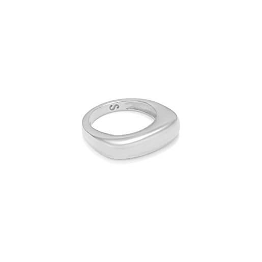SECRECY. anello donna quadrato platino in argento sterling, única, metallo non prezioso, nessuna pietra preziosa