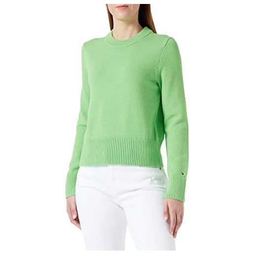 Tommy Hilfiger pullover donna 1985 pullover in maglia, verde (spring lime), m