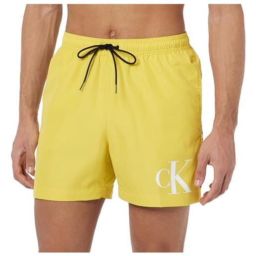 Calvin Klein pantaloncino da bagno uomo lungo, giallo (sunday sunshine), l