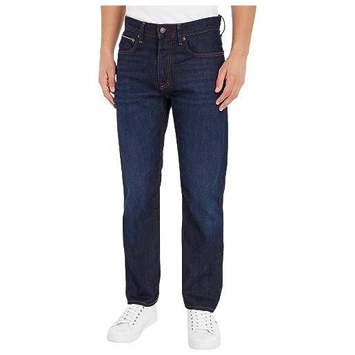 Tommy Hilfiger jeans uomo regular elasticizzati, blu (imperial indigo), 36w / 34l