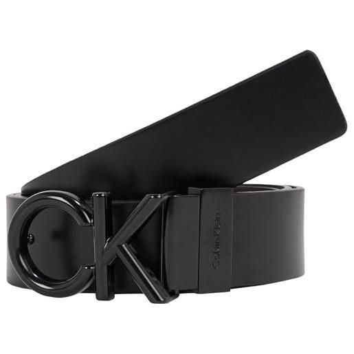 Calvin Klein adj/rev metal bombe 35mm k50k511358 cinture, nero (ck black/black nano mono), 110 uomo