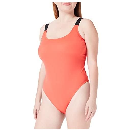 Calvin Klein costume da bagno donna sportivo, arancione (bright vermillion), m