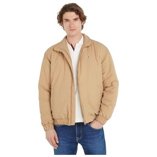 Tommy Hilfiger tommy jeans tjm essential padded jacket giacca, tawny sand, l uomo