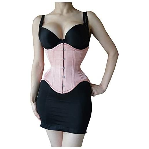 Naveed corsetto resistente in cotone, corsetto sottoseno, corsetto in cotone resistente, corsetto in vita, colore: rosa. , 36