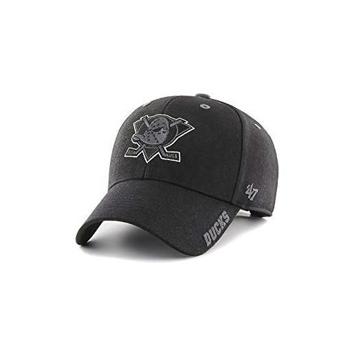 '47 47 brand forty seven anaheim ducks defrost black nhl mvp curved visor velcroback cap