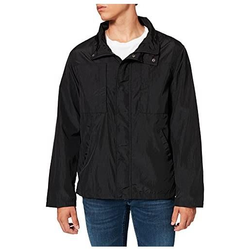 Urban Classics giacca in crepe di nylon con doppia tasca, nero, l uomo
