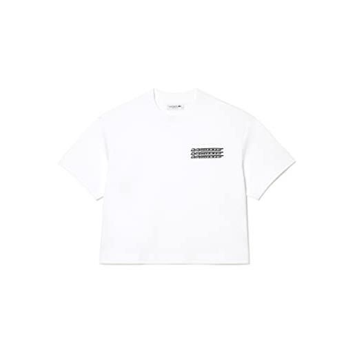 Lacoste-women s tee-shirt-tf5599-00, bianco, 40