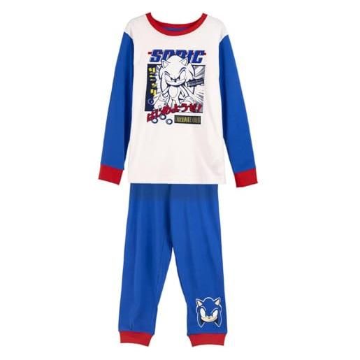 Sonic pigiama invernale bambini pajama set, blu, 8 anni unisex kids