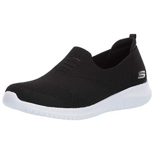Skechers ultra flex-armonioso, scarpe da ginnastica donna, nero e bianco, 37 eu