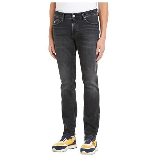 Tommy Jeans scanton slim ah1280 dm0dm18152 pantaloni di jeans, denim (denim black), 31w / 32l uomo