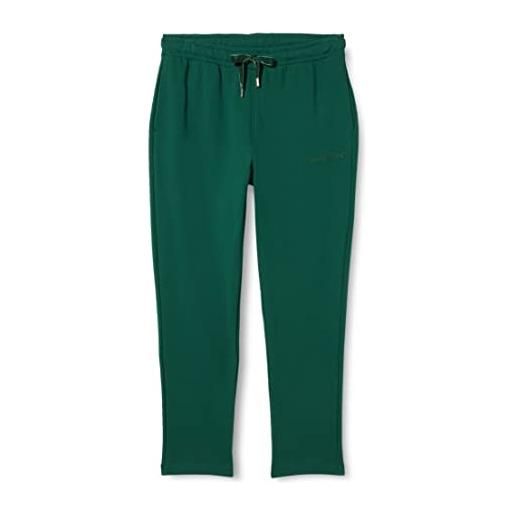 Tommy Hilfiger pantaloni da jogging donna tapered sweatpants cotone, verde (prep green), l