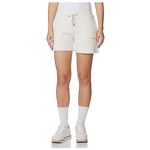 Tommy Hilfiger pantaloncini in felpa donna 1985 terry shorts corti, beige (weathered white), m
