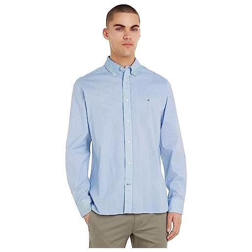 Tommy Hilfiger camicia uomo natural soft print camicia casual, blu (classic blue / multi), s