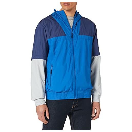 Urban Classics zip away track jacket giacca, sportyblue/lightasphalt, 3xl uomo