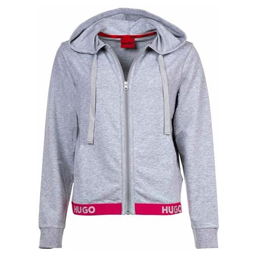 HUGO giacca con logo sporty loungewear, grigio-medium grey, s donna