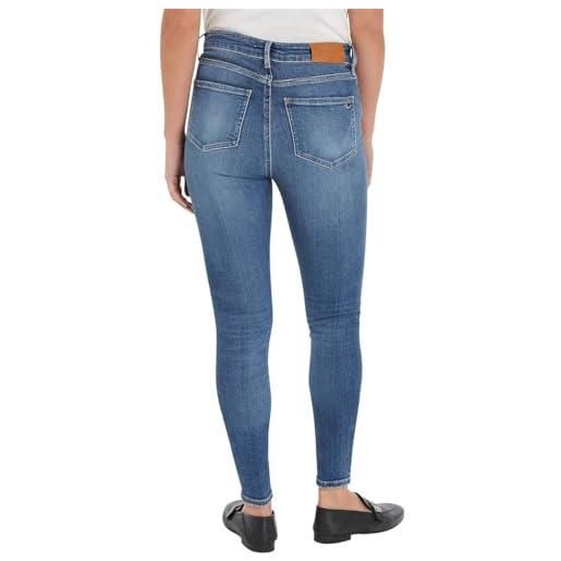 Tommy Hilfiger jeans donna skinny leo elasticizzati, blu (leo), 29w / 32l