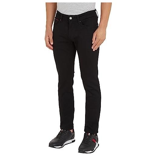 Tommy Jeans scanton slim nbks, denim pants uomo, nero (new black stretch), 34w / 30l
