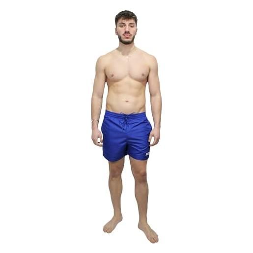 Calvin Klein pantaloncino da bagno uomo medium drawstring lungo, blu (navy iris), l