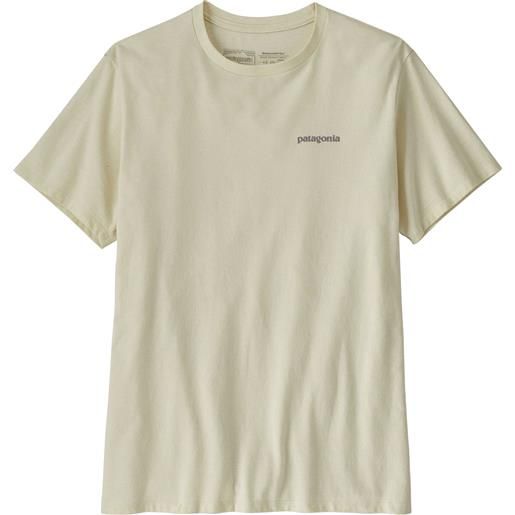 Patagonia - t-shirt in cotone riciclato - fitz roy icon responsibili-tee birch white per uomo - taglia s, m, l, xl, xxl - beige