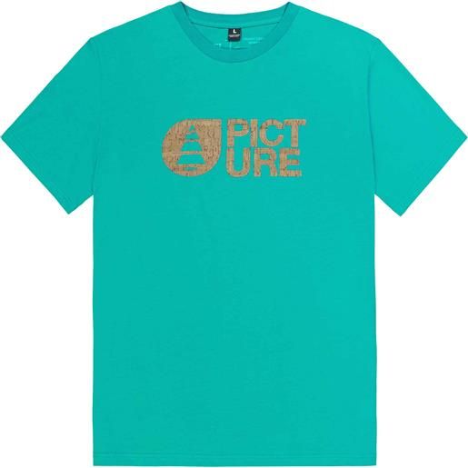 Picture Organic Clothing - t-shirt leggera in cotone organico - basement cork tee spectra green per uomo in cotone - taglia s, m, l, xl - blu