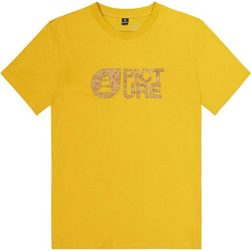 Picture Organic Clothing - t-shirt leggera in cotone organico - basement cork tee spectra yellow per uomo in cotone - taglia s, m, l, xl - giallo