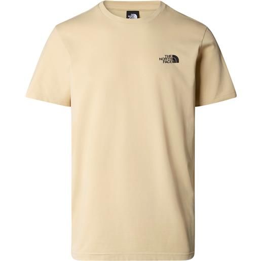 The North Face - t-shirt in cotone - m s/s simple dome tee gravel per uomo in cotone - taglia s, m, l, xl, xxl - beige