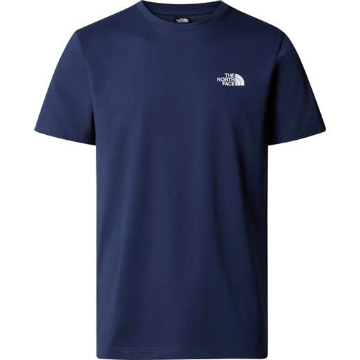 The North Face - t-shirt in cotone - m s/s simple dome tee summit navy per uomo in cotone - taglia s, m, l, xl, xxl - blu navy