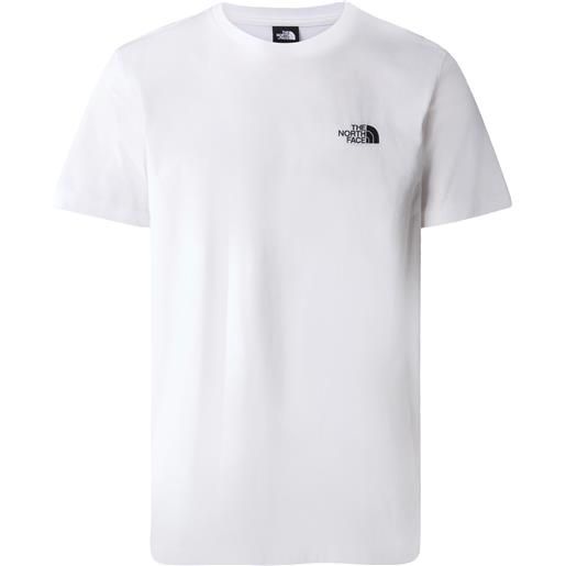 The North Face - t-shirt in cotone - m s/s simple dome tee tnf white per uomo in cotone - taglia s, m, l, xl, xxl - bianco