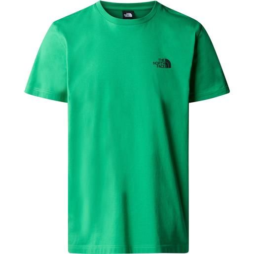 The North Face - t-shirt in cotone - m s/s simple dome tee optic emerald per uomo in cotone - taglia s, m, l, xl, xxl - verde