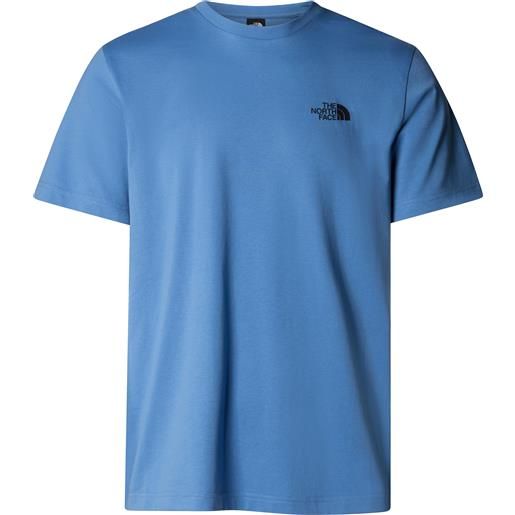 The North Face - t-shirt in cotone - m s/s simple dome tee indigo stone per uomo in cotone - taglia s, m, l, xl, xxl - blu