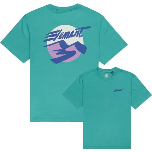 Element - t-shirt in cotone biologico - horizon tee lagoon per uomo in cotone - taglia s, m, l, xl - blu