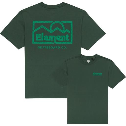 Element - t-shirt in cotone biologico - sunup tee garden topiary per uomo in cotone - taglia s, m, l, xl - verde