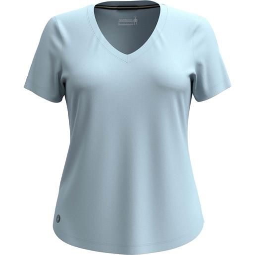Smartwool - t-shirt da trekking in lana merino - women's active ultralite v-neck short sleeve tee winter sky per donne - taglia xs, s, m, l - blu